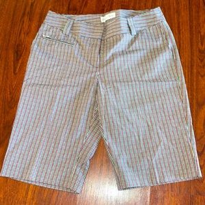 Sport Haley plaid pink green gray & white shorts size 6